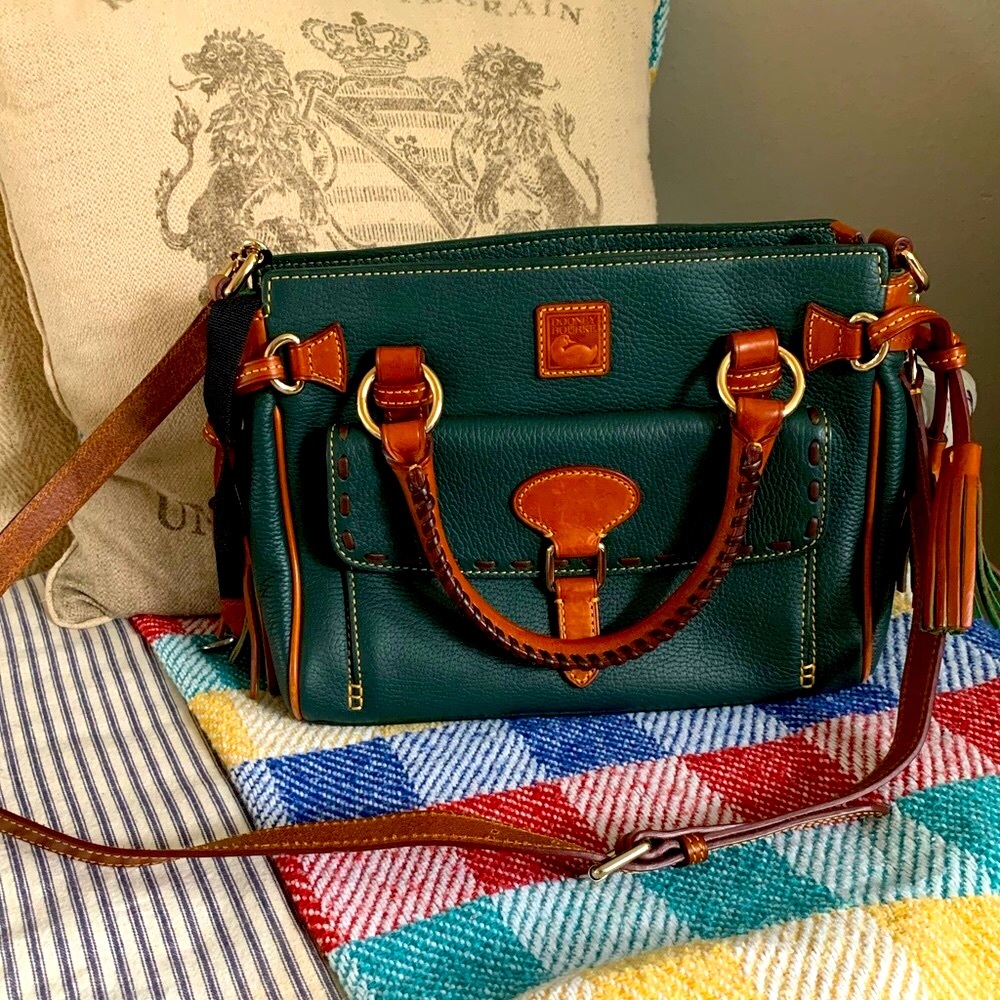 Dooney & Bourke Leather Satchel Florentine trim
